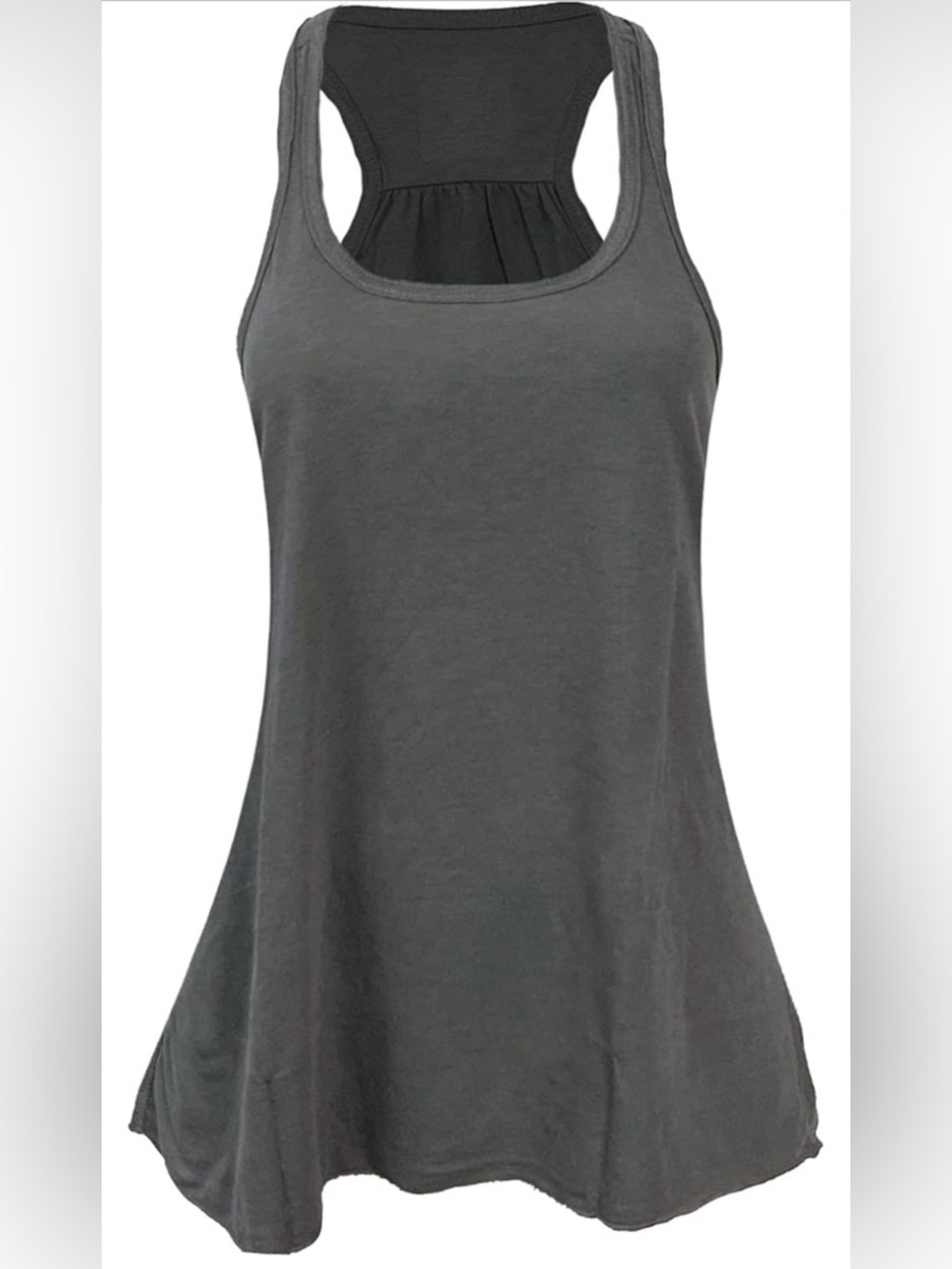 Racerback Workout Tank (Grey, XL)